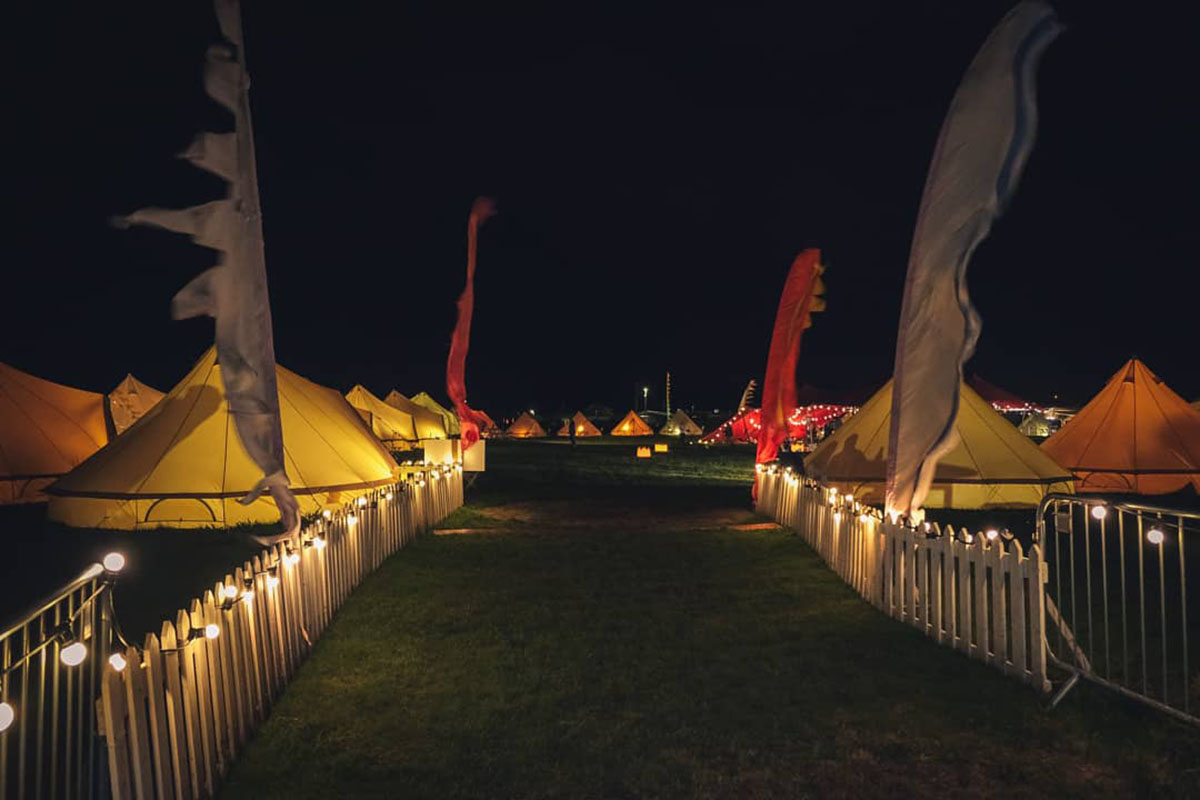 Flags at Night